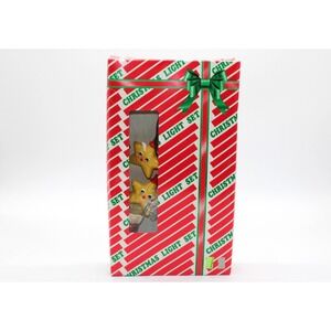 VTG Blow Mold Christmas Star String Lights 10 Piece NEW Sealed Happy Stars